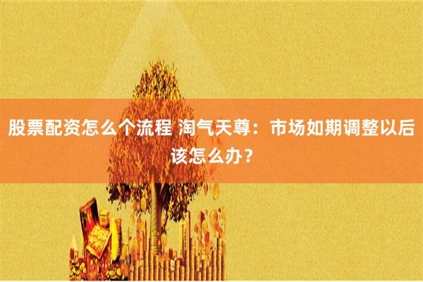 股票配资怎么个流程 淘气天尊：市场如期调整以后该怎么办？