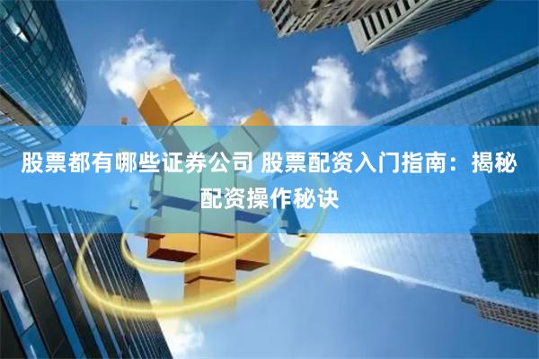 股票都有哪些证券公司 股票配资入门指南：揭秘配资操作秘诀